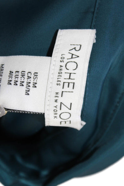Rachel Zoe Womens Collared Long Sleeved Button Down Blouse Blue Size M