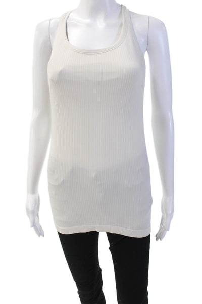 Lululemon Womens Racer Back Pull On Sleeveless Athletic Tank Top White Size 8