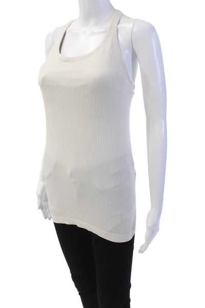 Lululemon Womens Racer Back Pull On Sleeveless Athletic Tank Top White Size 8