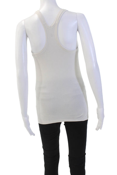 Lululemon Womens Racer Back Pull On Sleeveless Athletic Tank Top White Size 8