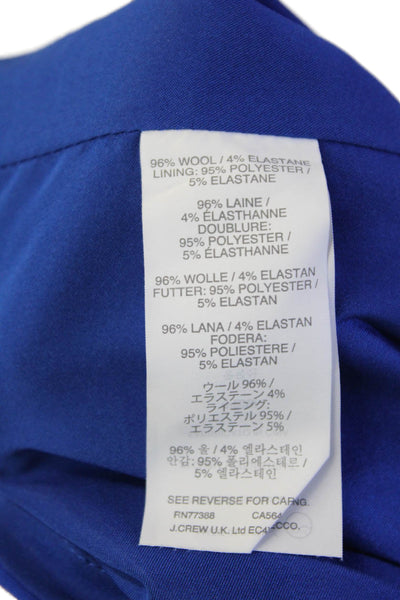 J Crew Womens Sleeveless Round Neck Pleated Lined Pencil Dress Blue Size 04