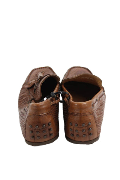 Pal Zileri Men's Round Toe Tassel Leather Slip-On Loafers Shoes Brown Size 40