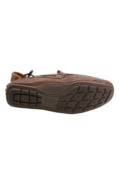 Pal Zileri Men's Round Toe Tassel Leather Slip-On Loafers Shoes Brown Size 40
