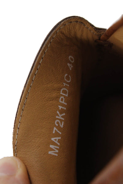 Pal Zileri Men's Round Toe Tassel Leather Slip-On Loafers Shoes Brown Size 40