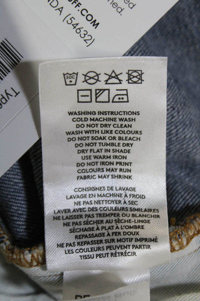ZANEROBE Womens Cotton Buttoned Medium Wash Tapered Jeans Blue Size 30