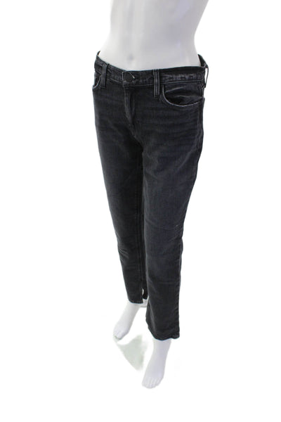 Hudson Womens Cotton Skinny Straight Leg Zip Fly Denim Jeans Black Size 27