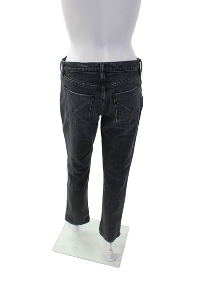 Hudson Womens Cotton Skinny Straight Leg Zip Fly Denim Jeans Black Size 27