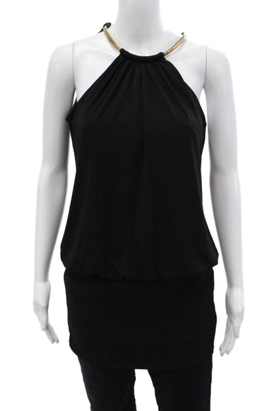 Laundry by Shelli Segal Womens High Neck Sleeveless Blosue Top Black Size 2