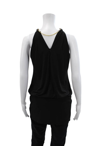 Laundry by Shelli Segal Womens High Neck Sleeveless Blosue Top Black Size 2