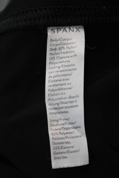 Spanx Womens Wet Look High Waisted Stretch Athletic Leggings Black Size S