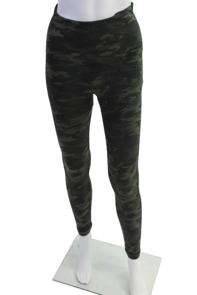 Spanx Womens High Waisted Camouflage Print Stretch Leggings Green Size S