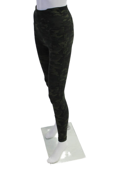 Spanx Womens High Waisted Camouflage Print Stretch Leggings Green Size S