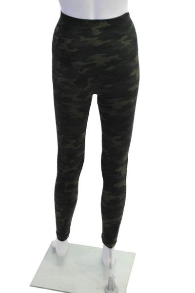 Spanx Womens High Waisted Camouflage Print Stretch Leggings Green Size S