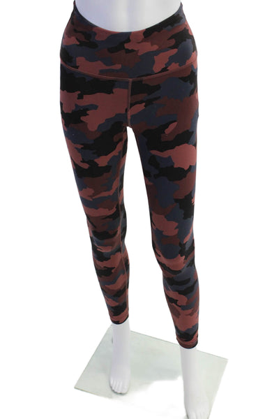 Lululemon Womens Camouflage Print High Waisted Athletic Leggings Red Size 4