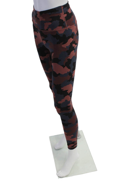 Lululemon Womens Camouflage Print High Waisted Athletic Leggings Red Size 4