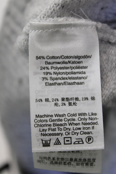 DKNY Jeans Womens Cotton V-Neck Long Sleeve Knit Flecked Sweater Gray Size S