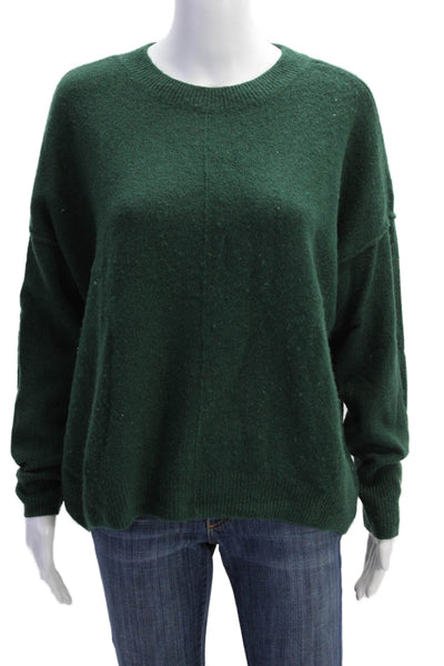 Vince Camuto Womens Crew Necked Seam Detail Sweater Forest Green Size M