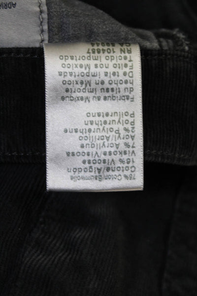 AG Adriano Goldschmied Womens Cotton High-Rise Straight Pants Black Size 27
