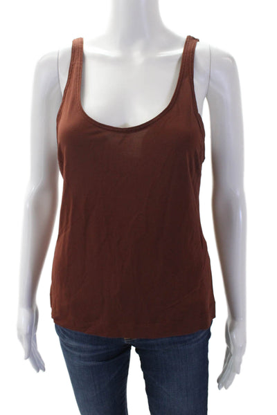 Missoni Orange Label Womens Sleeveless Tank Top Cinnamon Brown Size EUR 42
