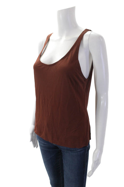 Missoni Orange Label Womens Sleeveless Tank Top Cinnamon Brown Size EUR 42