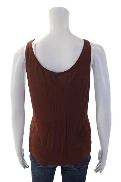 Missoni Orange Label Womens Sleeveless Tank Top Cinnamon Brown Size EUR 42