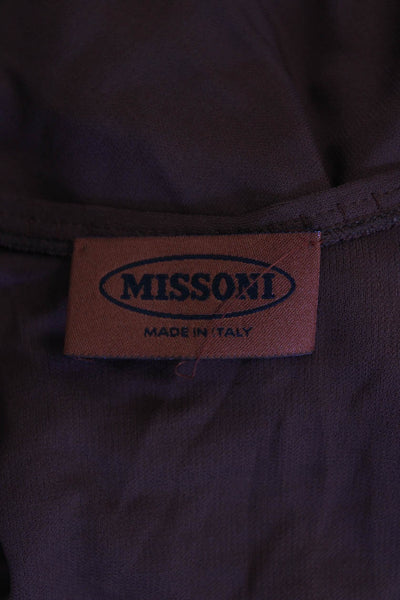 Missoni Orange Label Womens Sleeveless Tank Top Cinnamon Brown Size EUR 42