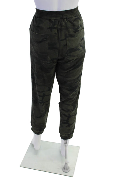 Anthropologie Womens Camouflage Print Jogger Pants Green Black Size Small