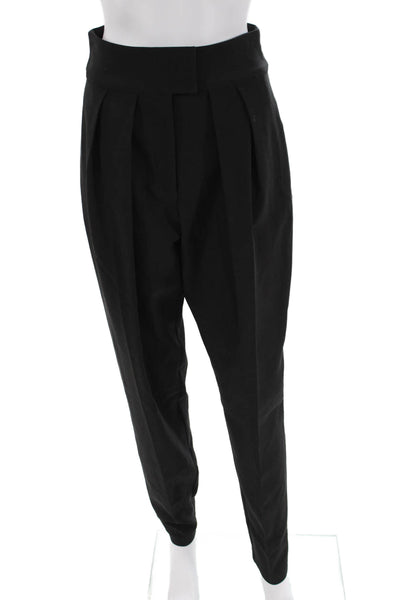 NBD Womens Zipper Fly High Rise Straight Leg Dress Pants Black Size Small