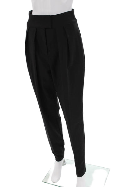 NBD Womens Zipper Fly High Rise Straight Leg Dress Pants Black Size Small