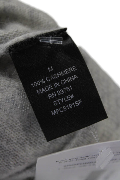 Lusso Women's Turtleneck Long Sleeves Cashmere Pullover Sweater Gray Size M