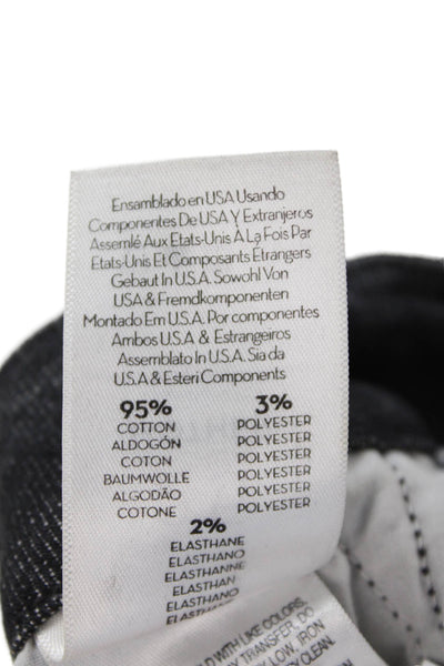 Mother Women's Midrise Button Five Pocket Straight Leg Jean Pants Black Size 25