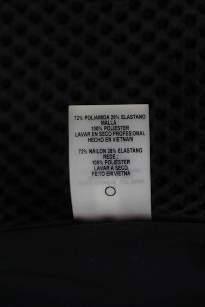 Elie Tahari Womens Sleeveless Long Mesh Panel Open Front Blouse Black Size M