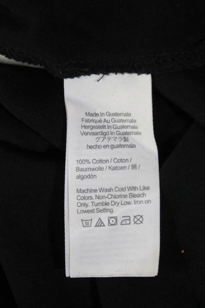 J Crew Womens Cotton Crew Neck Short Sleeve Side Slit Maxi Dress Black Size XS