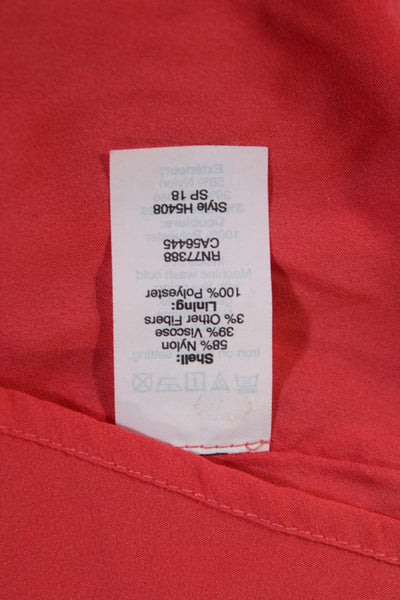 J Crew Womens Short Sleeve Mini Cutout Detail Embroidered Dress Red Size 0