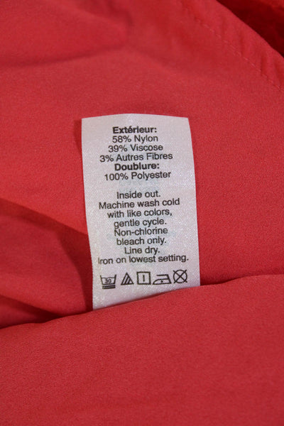 J Crew Womens Short Sleeve Mini Cutout Detail Embroidered Dress Red Size 0