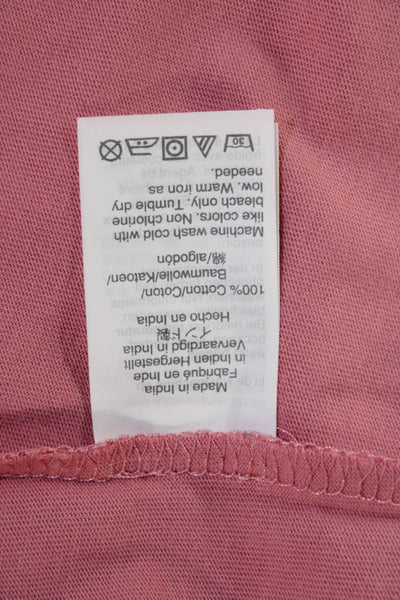 J Crew Womens Cotton Short Flounce Sleeve Round Neck Shift Dress Pink Size XS
