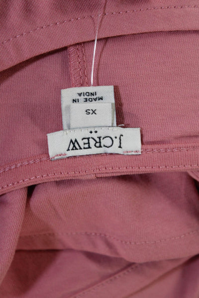 J Crew Womens Cotton Short Flounce Sleeve Round Neck Shift Dress Pink Size XS