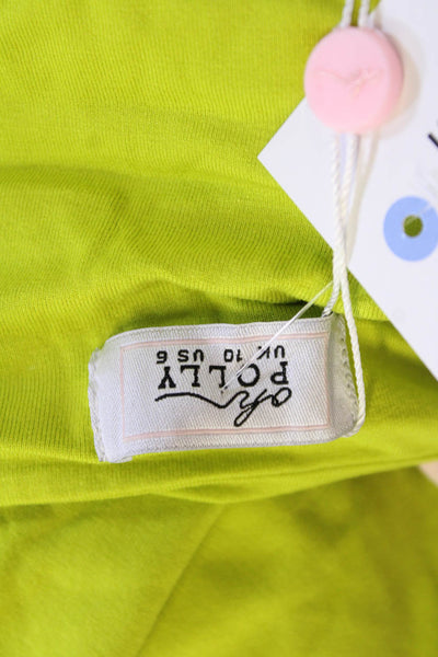 Oh Polly Womens Sleeveless Cutout Detail Bodycon Mini Dress Neon Green Size 6