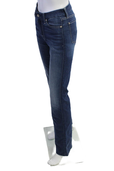 7 For All Mankind Womens Cotton Blend Dark Wash Mid-Rise Jeans Blue Size 27