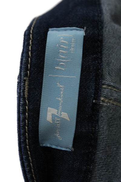 7 For All Mankind Womens Cotton Blend Dark Wash Mid-Rise Jeans Blue Size 27