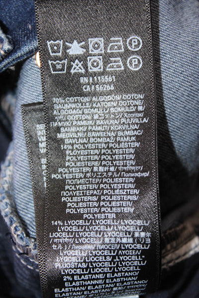 7 For All Mankind Womens Cotton Blend Dark Wash Mid-Rise Jeans Blue Size 27