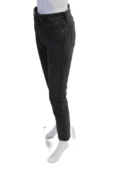AG Adriano Goldschmied Womens Cotton High-Rise Straight Leg Jeans Gray Size 27R