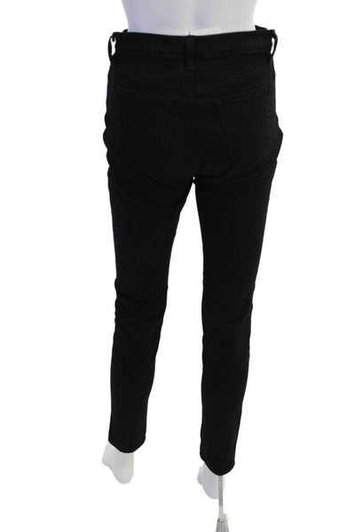 J Brand Womens Cotton Four Pocket Mid-Rise Skinny Jeans Black Size 27