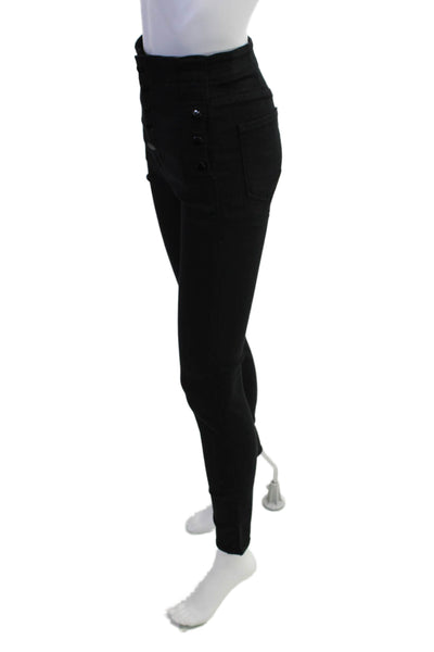 J Brand Womens Four Pocket Button Fly High-Rise Skinny Jeans Black Size 26