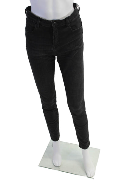 J Brand Womens Cotton Blend Four Pocket Mid-Rise Skinny Jeans Black Size 26