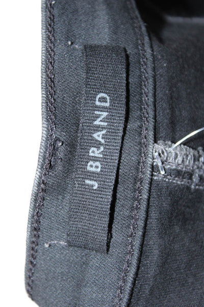 J Brand Womens Cotton Blend Four Pocket Mid-Rise Skinny Jeans Black Size 26