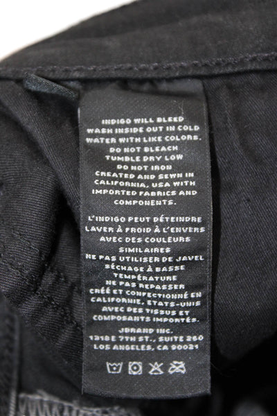 J Brand Womens Cotton Blend Four Pocket Mid-Rise Skinny Jeans Black Size 26