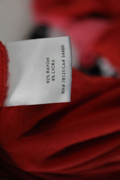 Eileen Fisher Women's Scoop Neck Sleeveless A-Line Mini Dress Red Size M