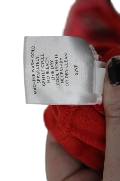 Eileen Fisher Women's Scoop Neck Sleeveless A-Line Mini Dress Red Size M