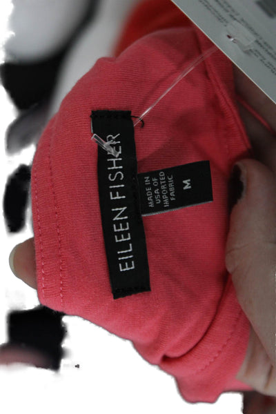Eileen Fisher Women's Scoop Neck Sleeveless A-Line Mini Dress Red Size M